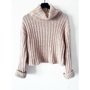 Urban Outfitters Tan Knit Turtleneck Sweater Women's M